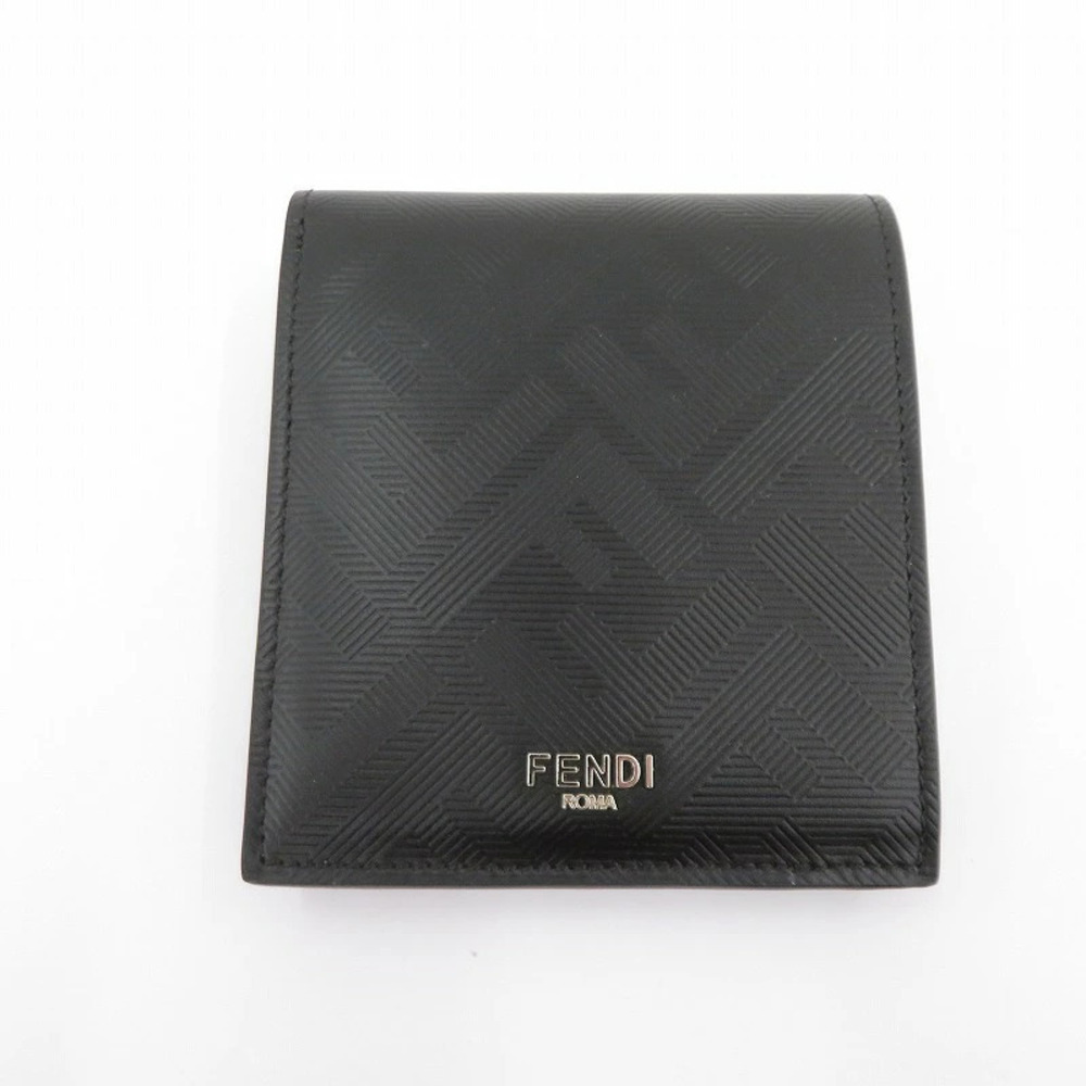 Fendi Shadow Black Bi fold Wallet Black
